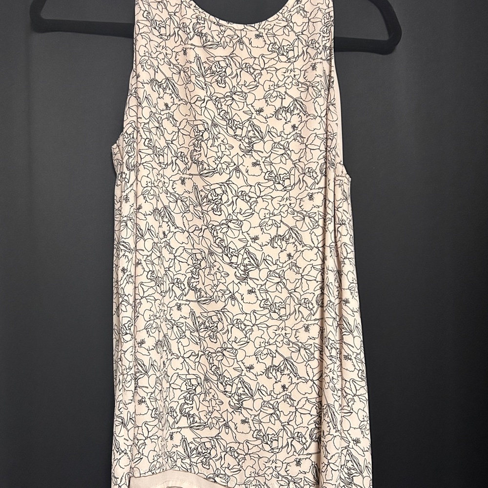 Lila Rose Floral Tank Top - Cream and Black